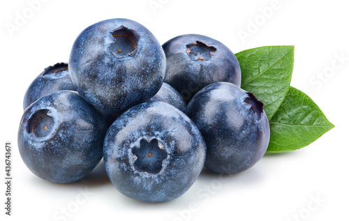 Organic blueberry isolated on white background