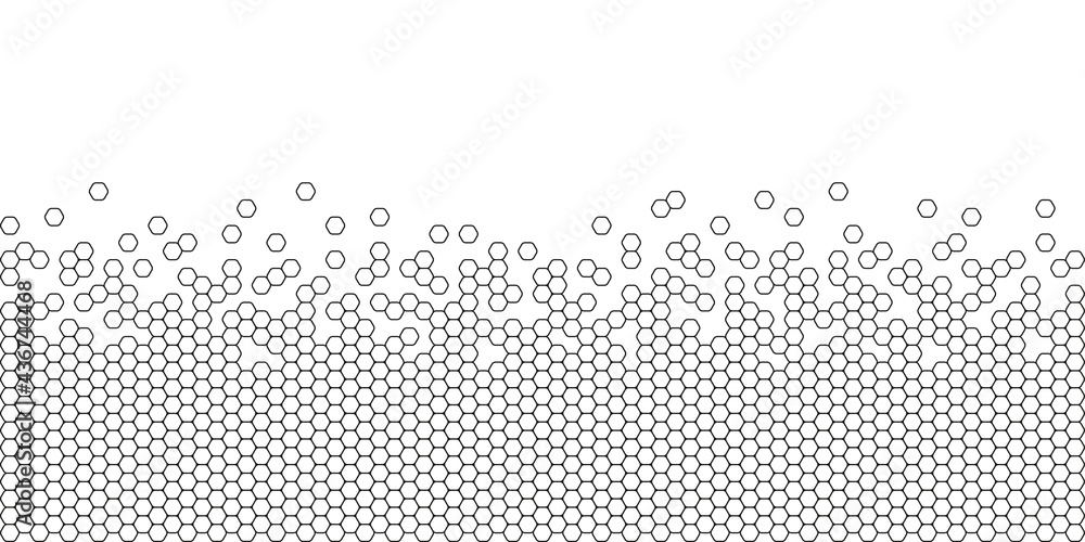 ARRIÈRE-PLAN D'HEXAGONES ARRONDIS décomposé