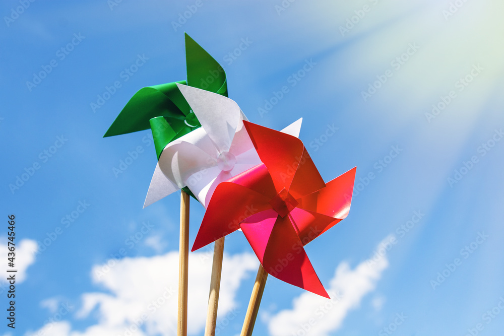 italy flag colors, patriotic italian background	 - obrazy, fototapety, plakaty 