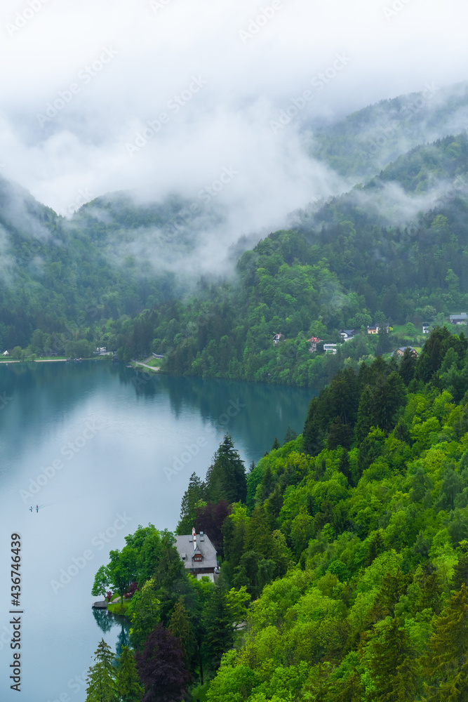 View from the Bled Castle in Slovenia View from the Bled Castle in Slovenia