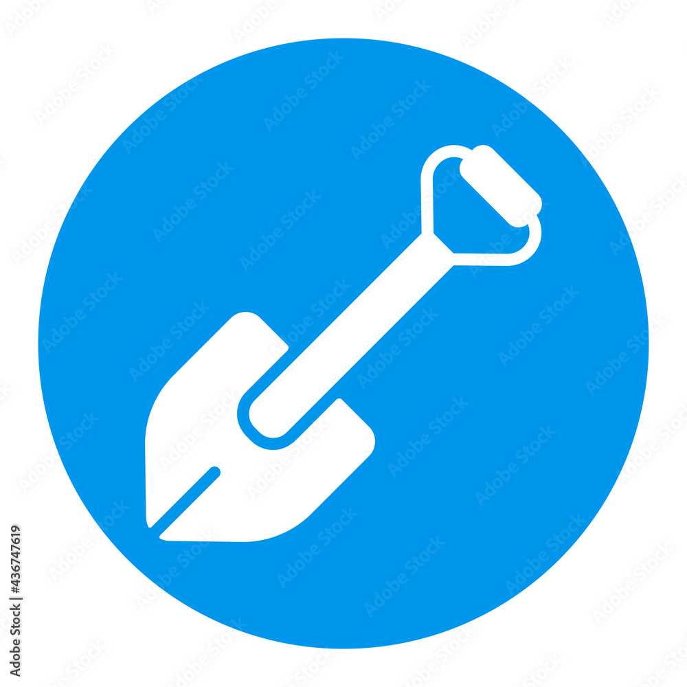 Camping shovel for expedition glyph icon vector Camping shovel for expedition glyph icon vector
