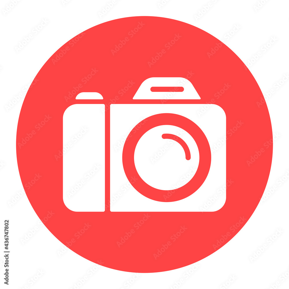 Camera vector glyph icon. Camping and Hiking sign Camera vector glyph icon. Camping and Hiking sign
