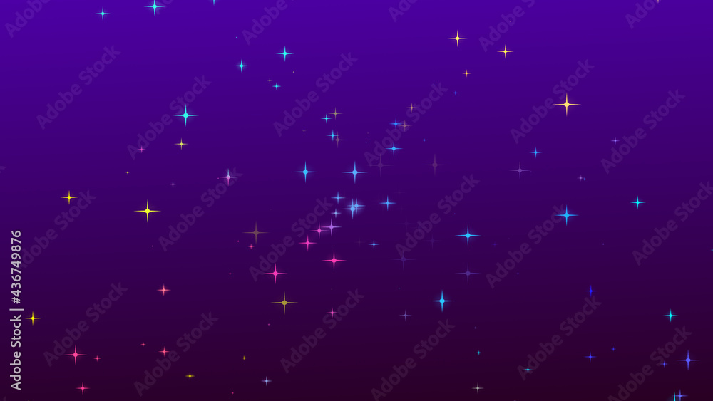 Christmas colorful starry on purple gradient background. Christmas colorful starry on purple gradient background.