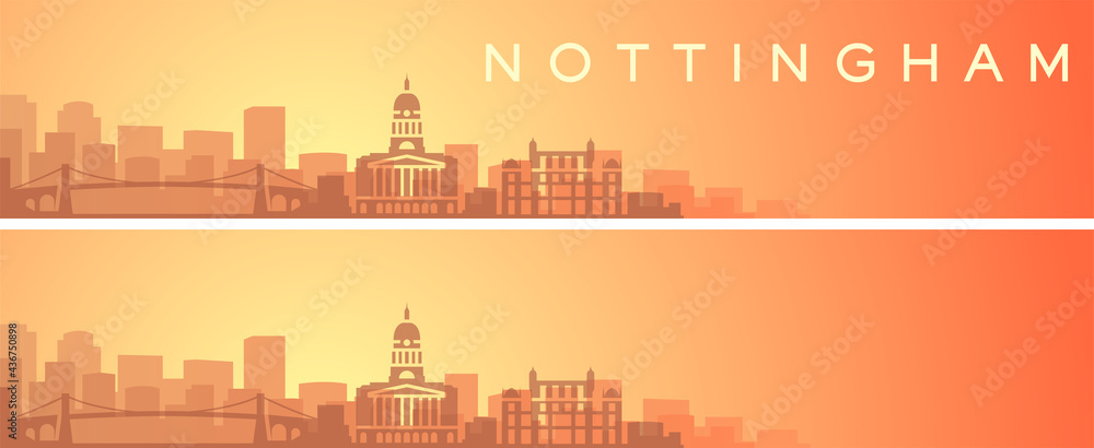Nottingham Beautiful Skyline Scenery Banner