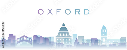 Oxford Transparent Layers Gradient Landmarks Skyline