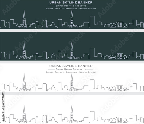 Coventry Single Line Skyline Profile Banner