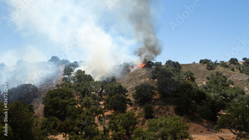 Fire Controlled Burn in Santa Barbara County, California