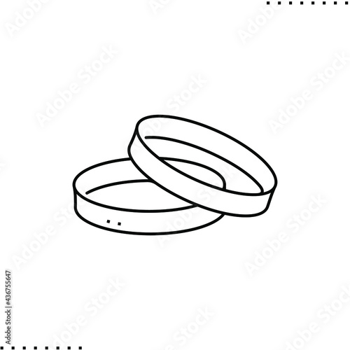 football fan's bracelets, vector icon in outline