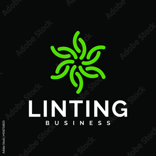 Modern Organics Leaf Linting Business Logo Designs