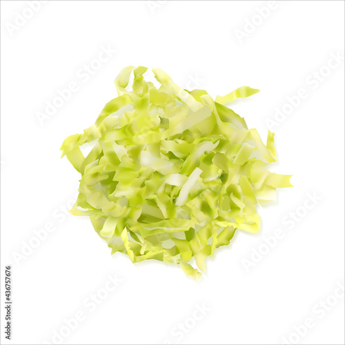 Heap of Chopped Chinese Cabbage, Napa Cabbage or Wombok