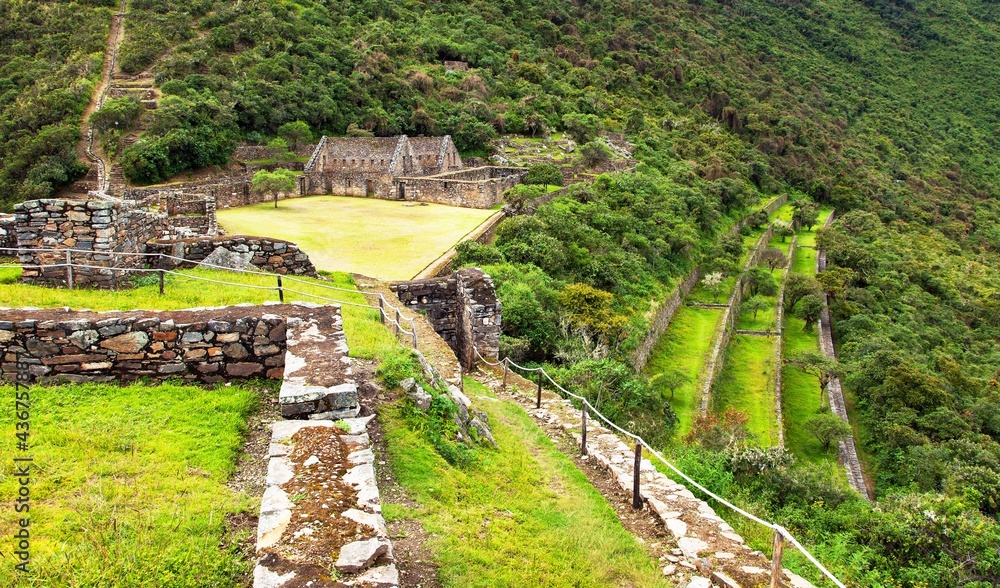 Choquequirao Inca ruins Cuzco or Cusco region in Peru
