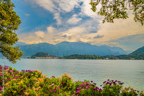 lario 05 - fiori di fronte a Bellano sul lago di Como