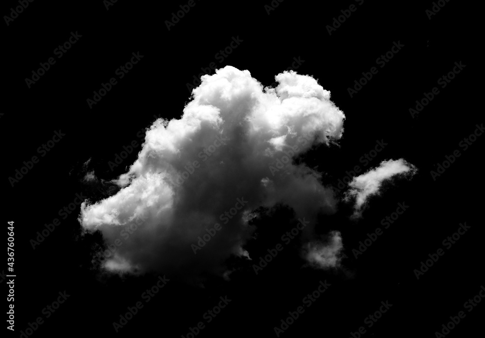 Clouds isolated on black background Clouds isolated on black background