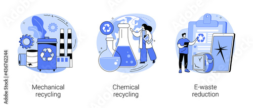 Waste management abstract concept vector illustrations.