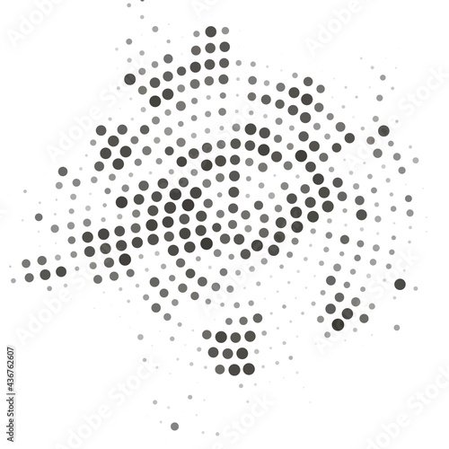 Halftone dotted radiate texture. Vector abstract background, overlay. Minimalists art element for advertisement banners, comic books, posters, packaging.