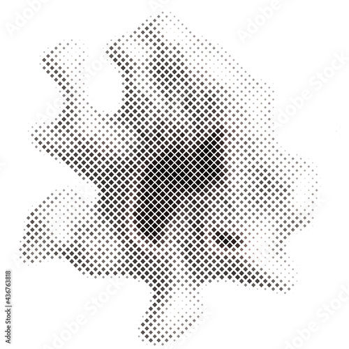 Halftone dotted radiate texture. Vector abstract background  overlay. Minimalists art element for advertisement banners  comic books  posters  packaging.