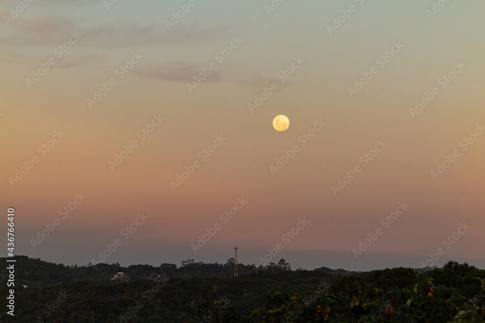 moon at sunset moon at sunset