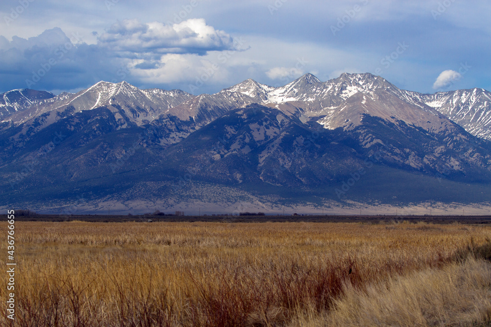 Blanca Peak, the fourth highest in the Rockies, as seen from the marsh at Alamosa National Wildlife Refuge in Colorado Blanca Peak, the fourth highest in the Rockies, as seen from the marsh at Alamosa National Wildlife Refuge in Colorado