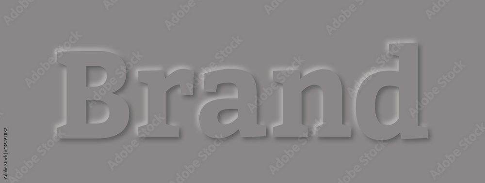 The word brand text inscribed in 3d paper style. The word brand text inscribed in 3d paper style.