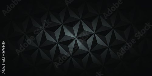 Abstract black geometric texture  pyramid pattern background. Modern vector illustration.