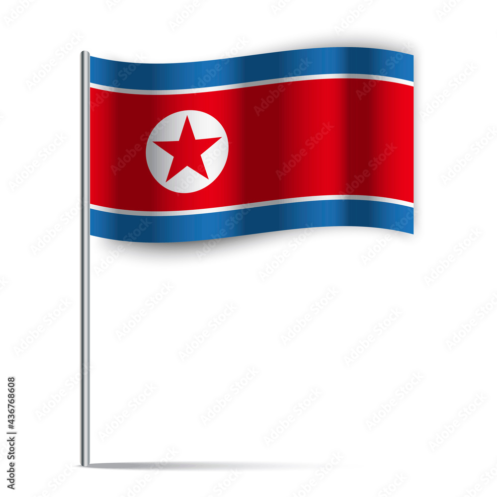 Flag north korea on white background. Korean traditional background. Vector illustration. EPS 10. Flag north korea on white background. Korean traditional background. Vector illustration. EPS 10.