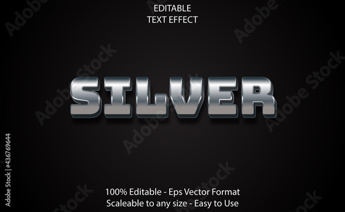 Alumunium Text Effect, Editable Text Effect