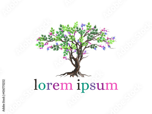tree logo design templates, beautiful and elegant tree