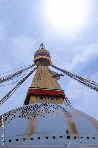 Boudhanath stupa is one of the largest stupa in the world, which is located in Kathmandu, Nepal as well as it is already declared World Heritage Site by UNESCO