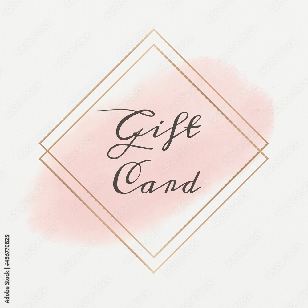 Gift card word pastel frame Gift card word pastel frame