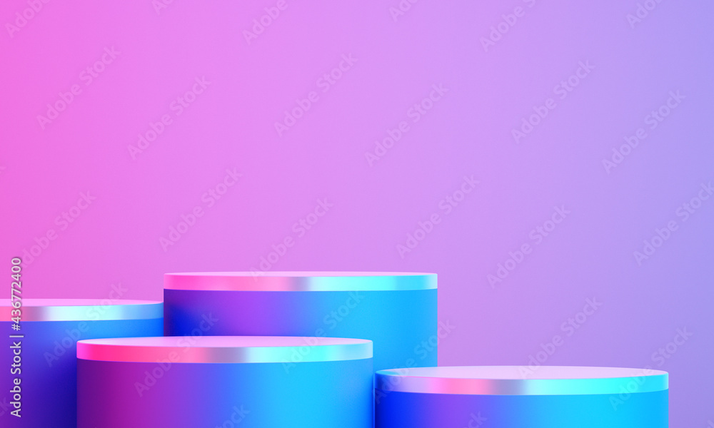 3d podium for mock up for product presentation, colorful background, 3d rendering 3d podium for mock up for product presentation, colorful background, 3d rendering