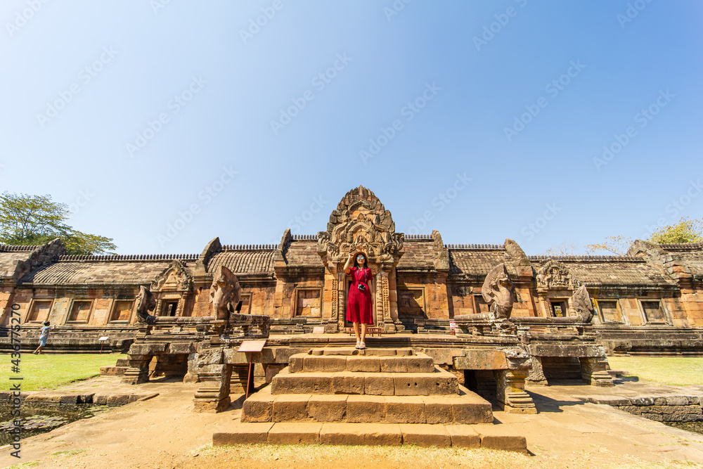 Prasat Khao Phanom Rung is a stone laterite castle, Buri Ram Province, Thailand.