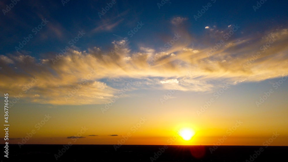 sunset over the sea