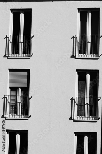 black and white wall