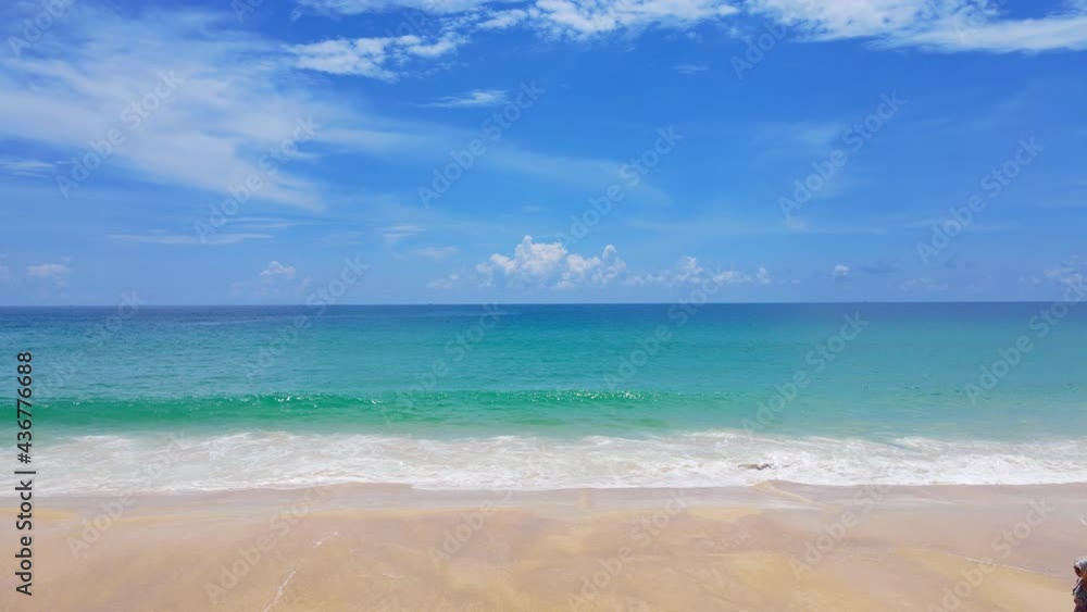 Beach scenery, waves and turquoise waters Beach scenery, waves and turquoise waters