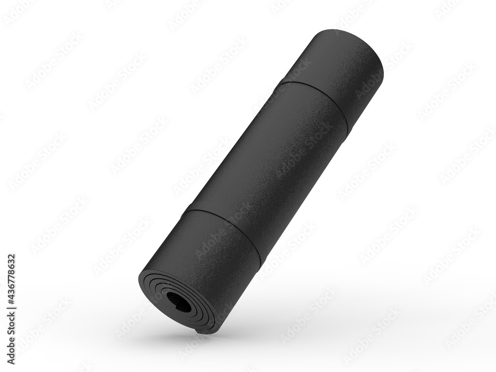 Blank yoga mat for branding, 3d render illustration. Blank yoga mat for branding, 3d render illustration.