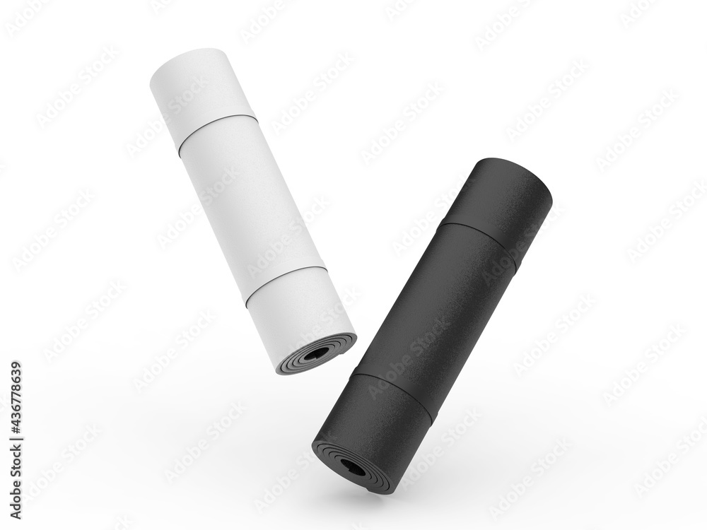 Blank yoga mat for branding, 3d render illustration. Blank yoga mat for branding, 3d render illustration.