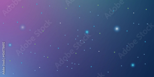 night sky with stars and moon. paper art style. Dreamy background with moon stars and clouds, abstract fantasy background. Half moon, stars and clouds on the dark night sky background. 