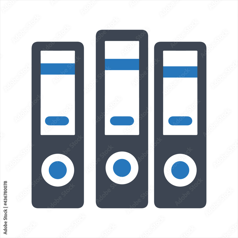Library Shelves icon. Vector and glyph Library Shelves icon. Vector and glyph