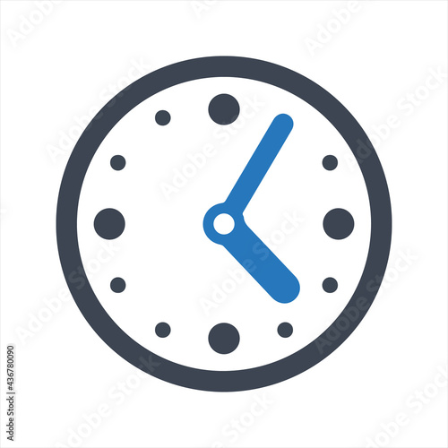 Time management icon. Vector and glyph