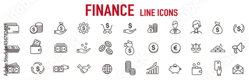 line icon of Vector business and finance