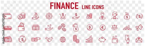 line icon of Vector business and finance