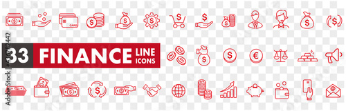 line icon of Vector business and finance
