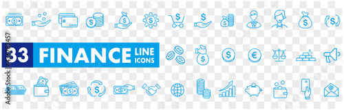 line icon of Vector business and finance