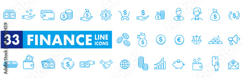 line icon of Vector business and finance