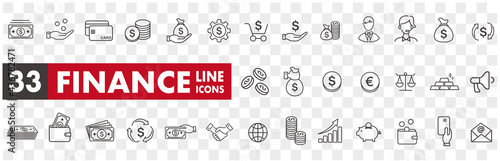 line icon of Vector business and finance