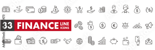 line icon of Vector business and finance