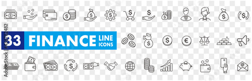 line icon of Vector business and finance