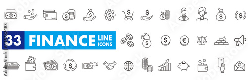 line icon of Vector business and finance