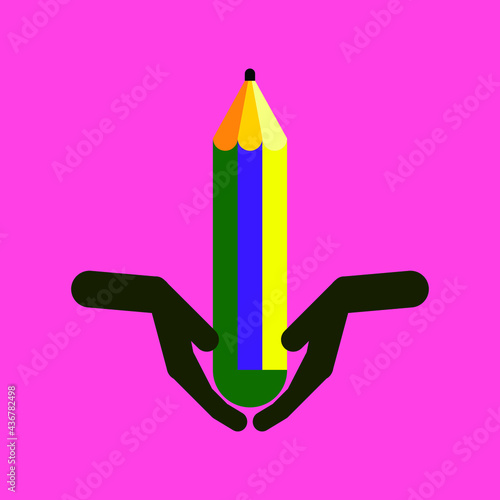Care for Education icon logo design element
