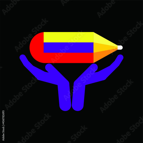Care for Education icon logo design element